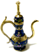 Lampe d'Aladin bleue sous forme theiere