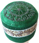 Chechia (Chachia) vert fonce rigide avec de jolies decorations