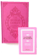 Pack cadeau rose pour femmes : Le Noble Coran (bilingue francais/arabe) + La Citadelle du Musulman assortie
