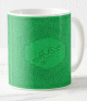Mug avec prenom personnalisable en calligraphie arabe style "Naskh" (Tasse verte)