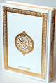 Le Saint Coran Blanc dore version arabe (Lecture Hafs) de luxe (14 x 20 cm - Couverture Blanche doree)