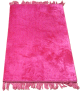 Tapis de luxe Grand Confort (rembourre et ultra-confortable) rose bonbon - Sans motif
