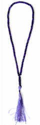 Sabha (Chapelet) 99 perles en verre de couleur Violet fonce en verre