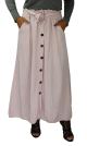 Jupe longue boutonnée avec poches et ceinture - Couleur Rose Clair Jupe longue boutonnée avec poches et ceinture - Couleur Rose Clair