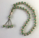Chapelet de luxe a 33 perles vertes dorees avec croissant et etoile sur chaque perle