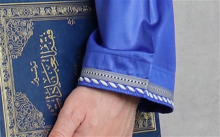 Pantalon sarouel jeans bleu marine Al-Haramayn Deluxe (Taille S) - Modèle  Cordon et poche avec fermeture zip - Prêt à porter et accessoires sur
