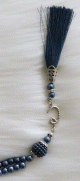 Chapelet "Sabha" de luxe a 99 perles - Couleur bleu petrole