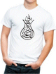 T-Shirt personnalisable Calligrahie artisitique du proverbe arabe "Contentement passe richesse" -