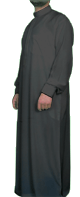 Qamis noir brode avec son pantalon (Taille M)