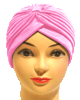 Bonnet style pour femmes (bandeau egyptien) - rose clair