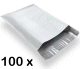 Lot de 100 pochettes plastique opaque blanche (35 x 41 cm + 4 cm)