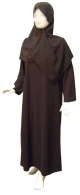 Abaya jersey Khalida avec son echarpe assortie